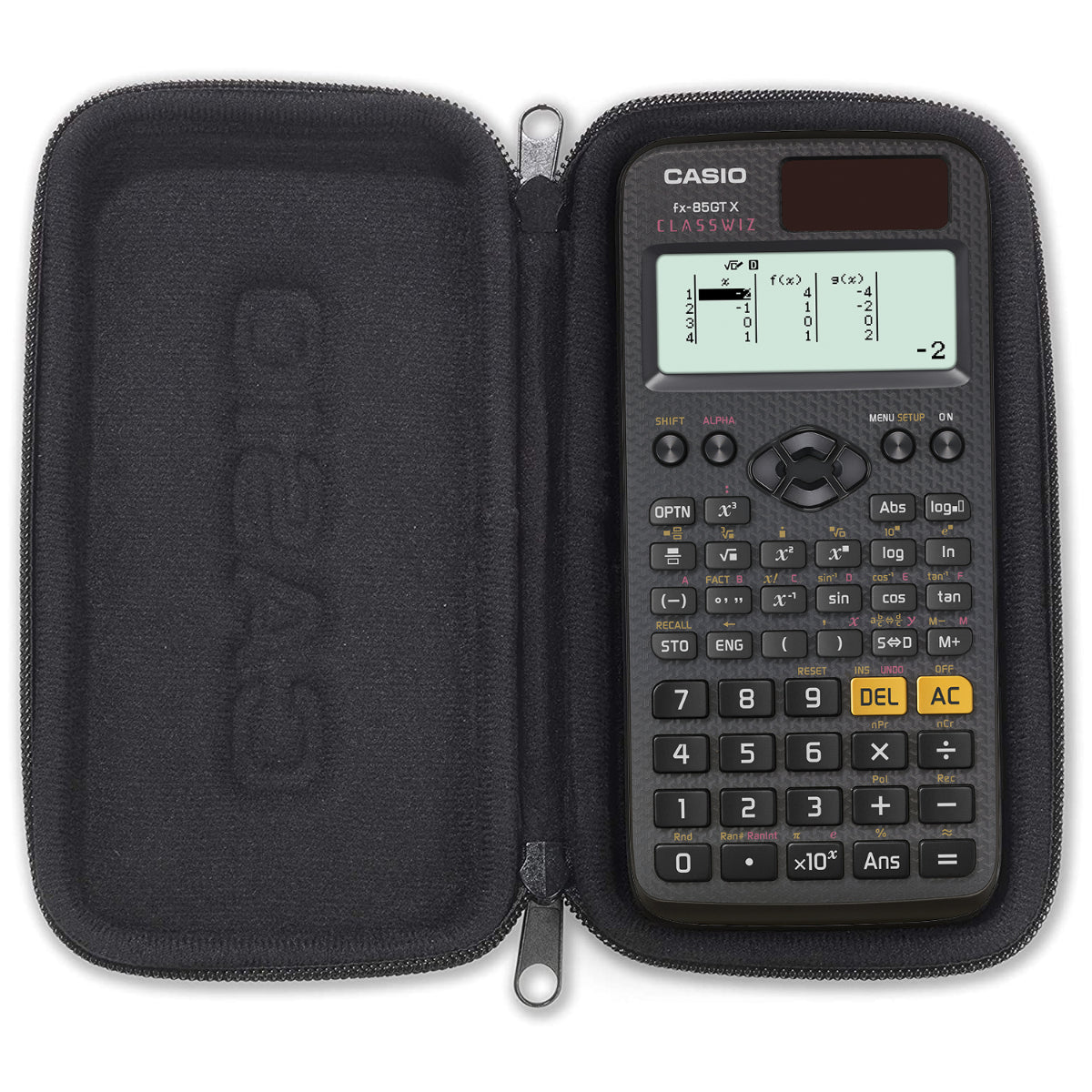Casio Schutztasche FX-CASE Carbon Design – Schwarz – für Casio Taschenrechner