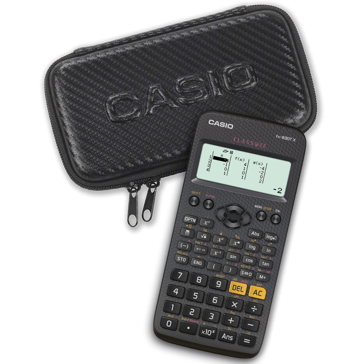 Casio Schutztasche FX-CASE Carbon Design – Schwarz – für Casio Taschenrechner