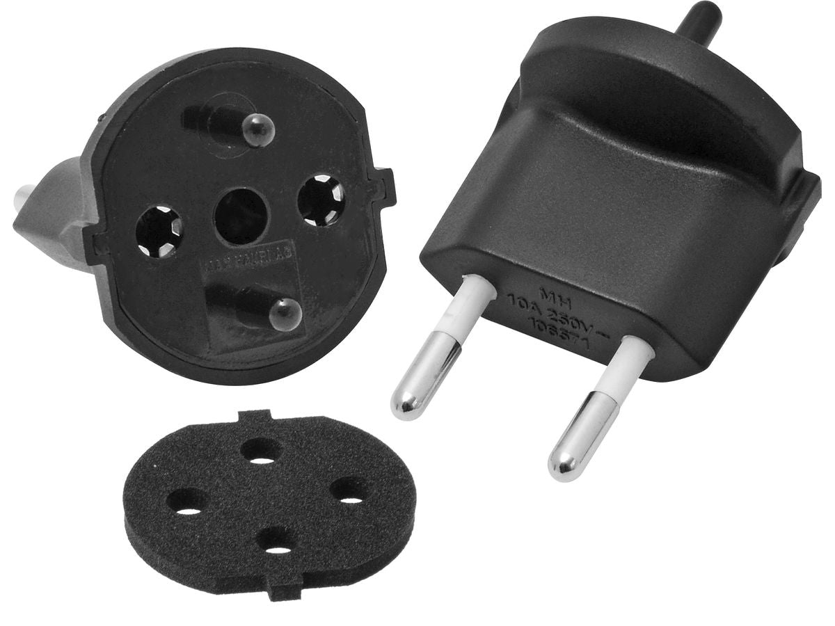 Max Hauri AG Max Hauri Adapterkabel, T11–Schuko, IP44, 2-polig, 10 A, Kunststoffgehäuse – schwarz