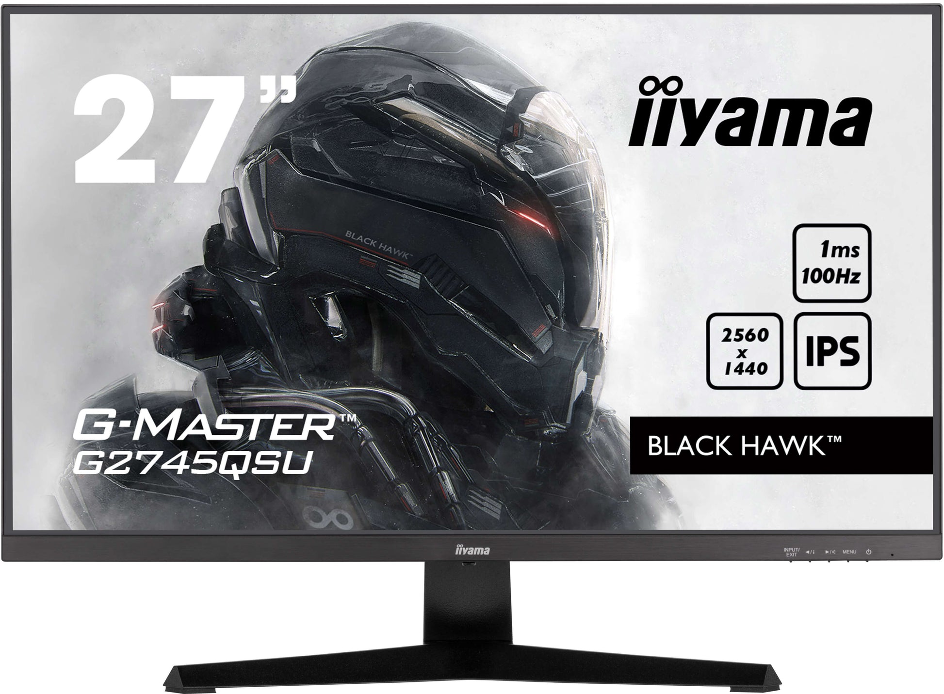 iiyama G2745QSU-B2 – Monitor, 27", IPS, 100 Hz, 300 cd/m², Adaptive Sync, VESA 100 × 100, Schwarz