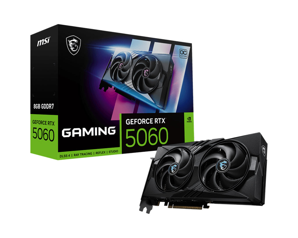 MSI GeForce RTX 5060 8G GAMING OC – PCIe Grafikkarte – 3×DP, 1×HDMI, PCIe 5.0, 1×8‑pin