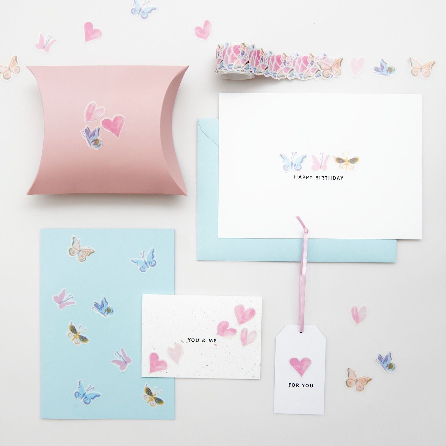 Rico Design Washi Sticker – 20 × 20 mm, Schmetterling, Mehrfarbig – 200 Sticker, Papier