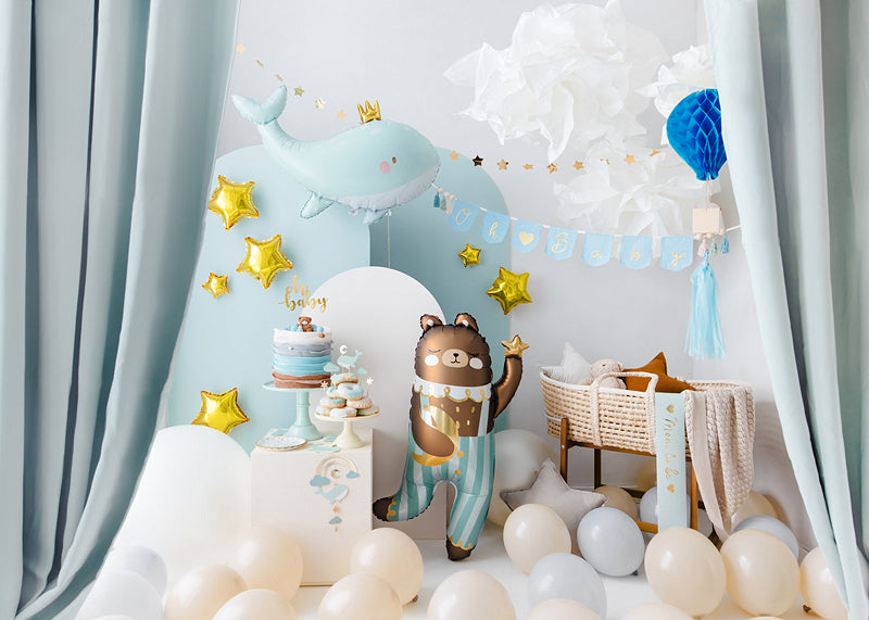 PartyDeco Folienballon Bär – Mehrfarbig – 72 × 104 cm – 1 Stk