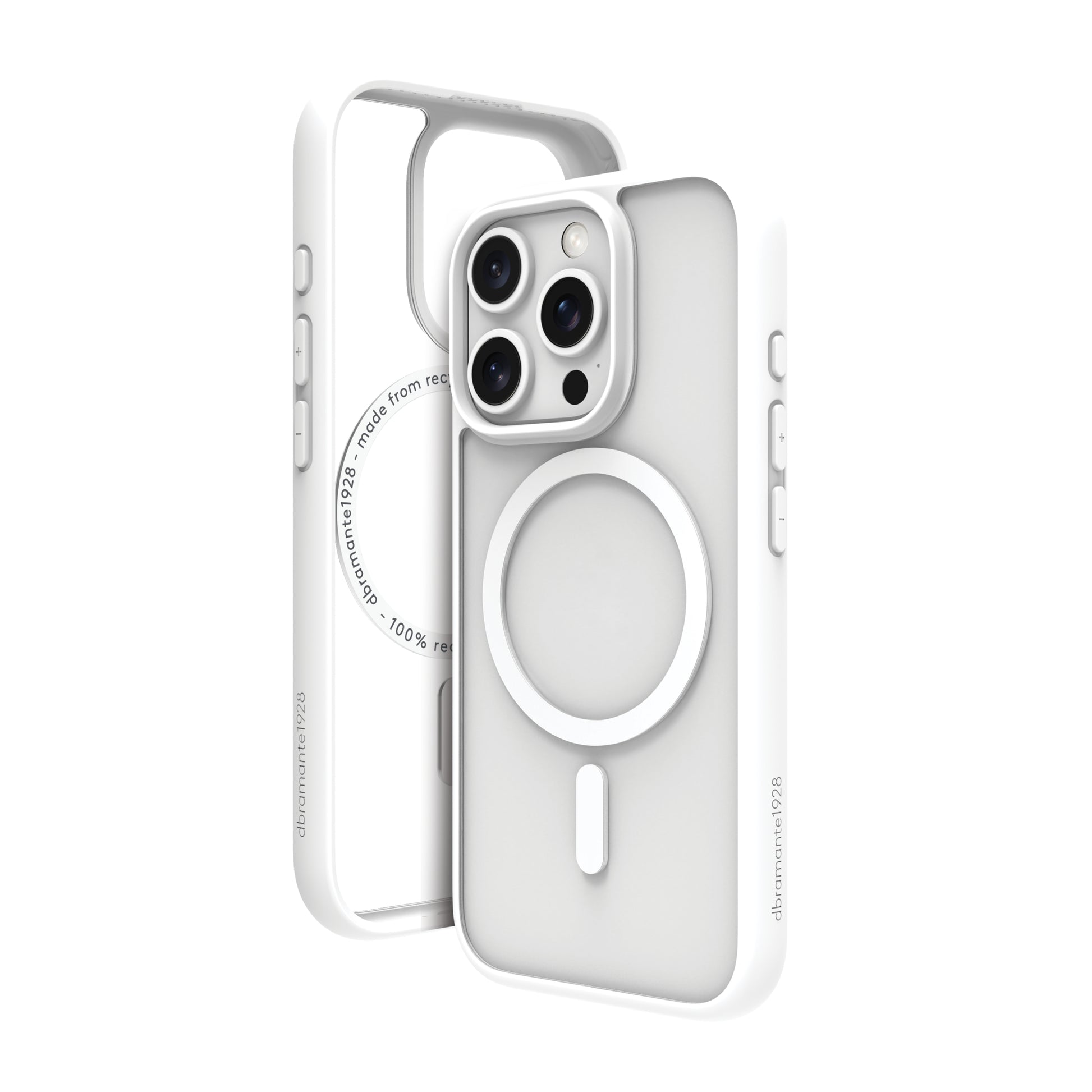dbramante1928 Grenen Backcover – für Apple iPhone 16 Pro, Recycling-Kunststoff, weiss, bis 2 m sturzsicher