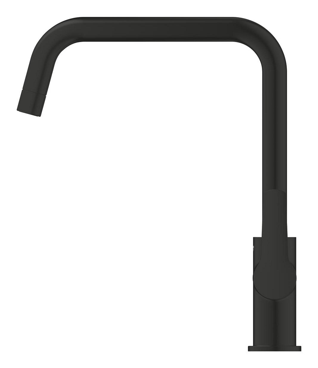 GROHE Start Badebatterie – Einhebelmischer, 22,3 cm Ausladung, Messing, Schwarz
