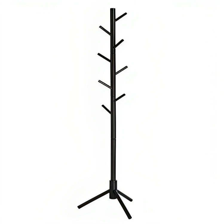 Vasagle Garderobenständer – 8 Haken, Gummibaumholz/Kautschuk, Schwarz, 47 × 47 × 175 cm