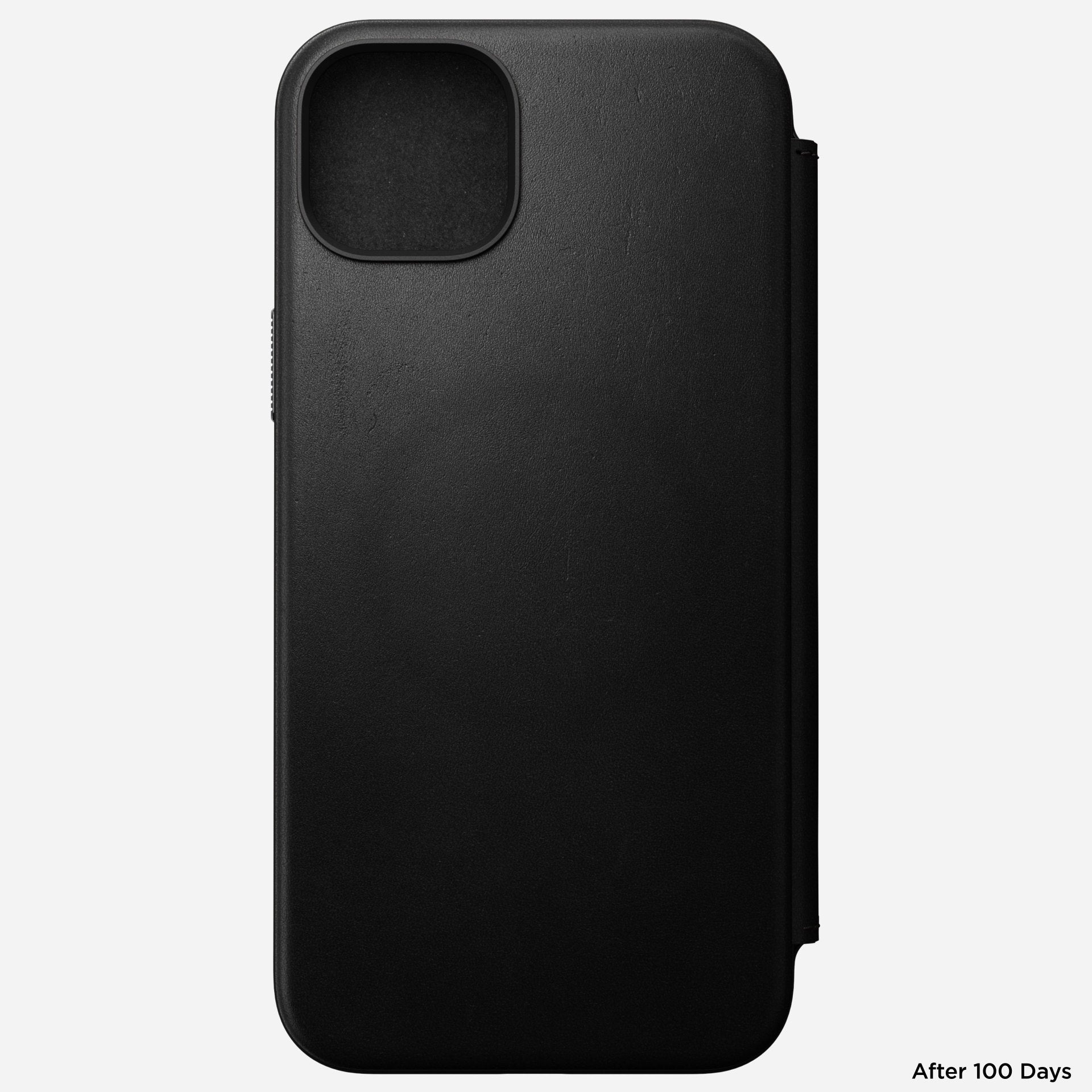 Nomad Moderne Wallethülle – für Apple iPhone 15 Plus, 3 Kartenfächer, Leder, Schwarz, bis 2,4 m sturzsicher