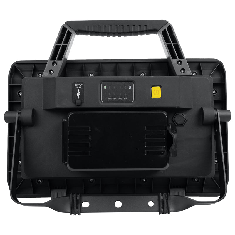 Steffen Arbeitsleuchte – 5000 lm, 6500 K, 18 V Akku, IP54, dimmbar – Schwarz