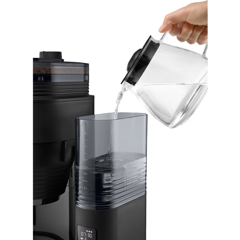Melitta AromaFresh Filterkaffeemaschine – 10 Tassen, 1,25 l, Keramik-Mahlwerk, Schwarz
