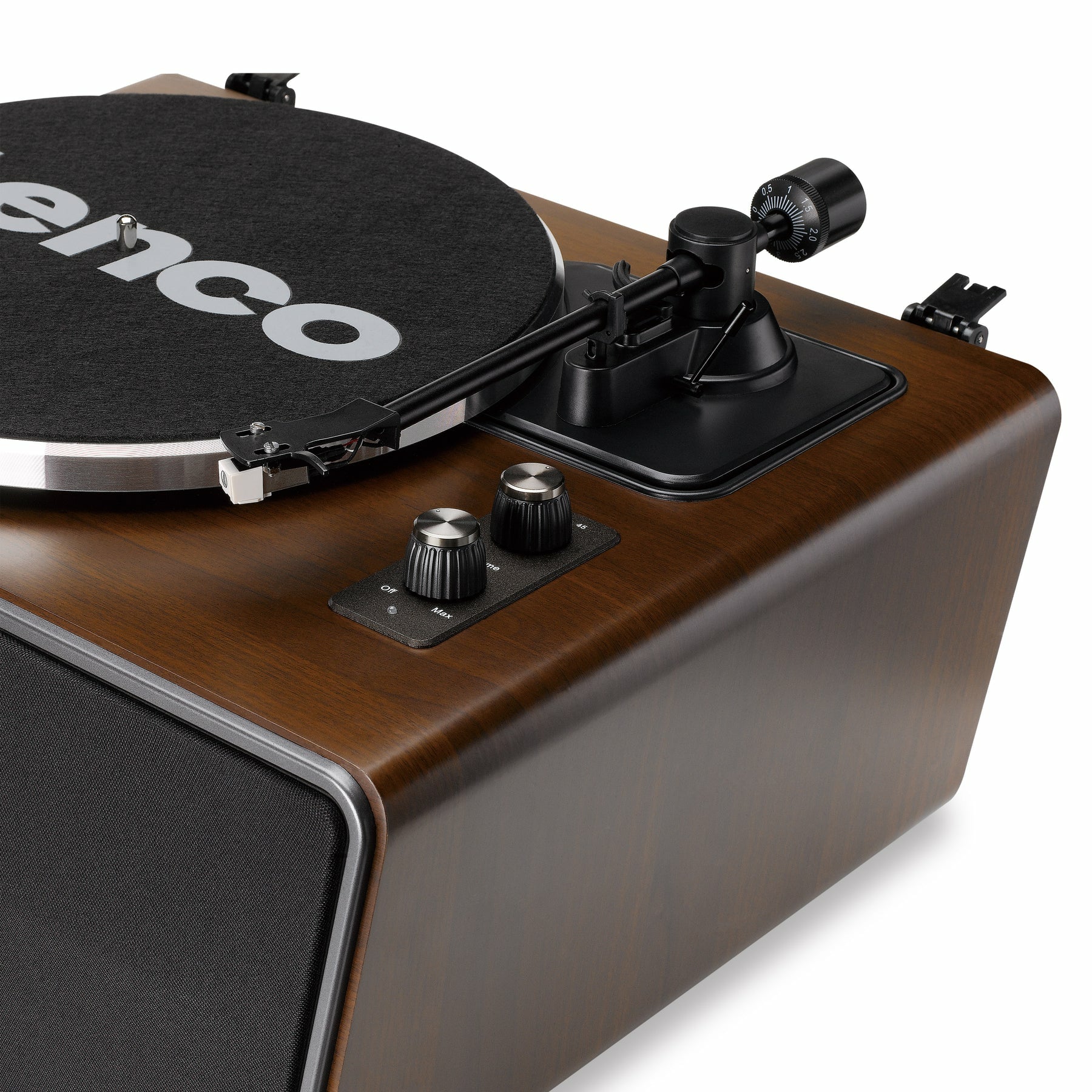 Lenco LS-470WA – Plattenspieler (Riemenantrieb, Start-Stopp), Bluetooth, Phono-Vorverstärker, 33⅓/45 U/min – Nussbaum