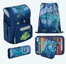 Scooli EasyStart – 5-teiliges Schulrucksack-Set, Jurassic World, 19 l