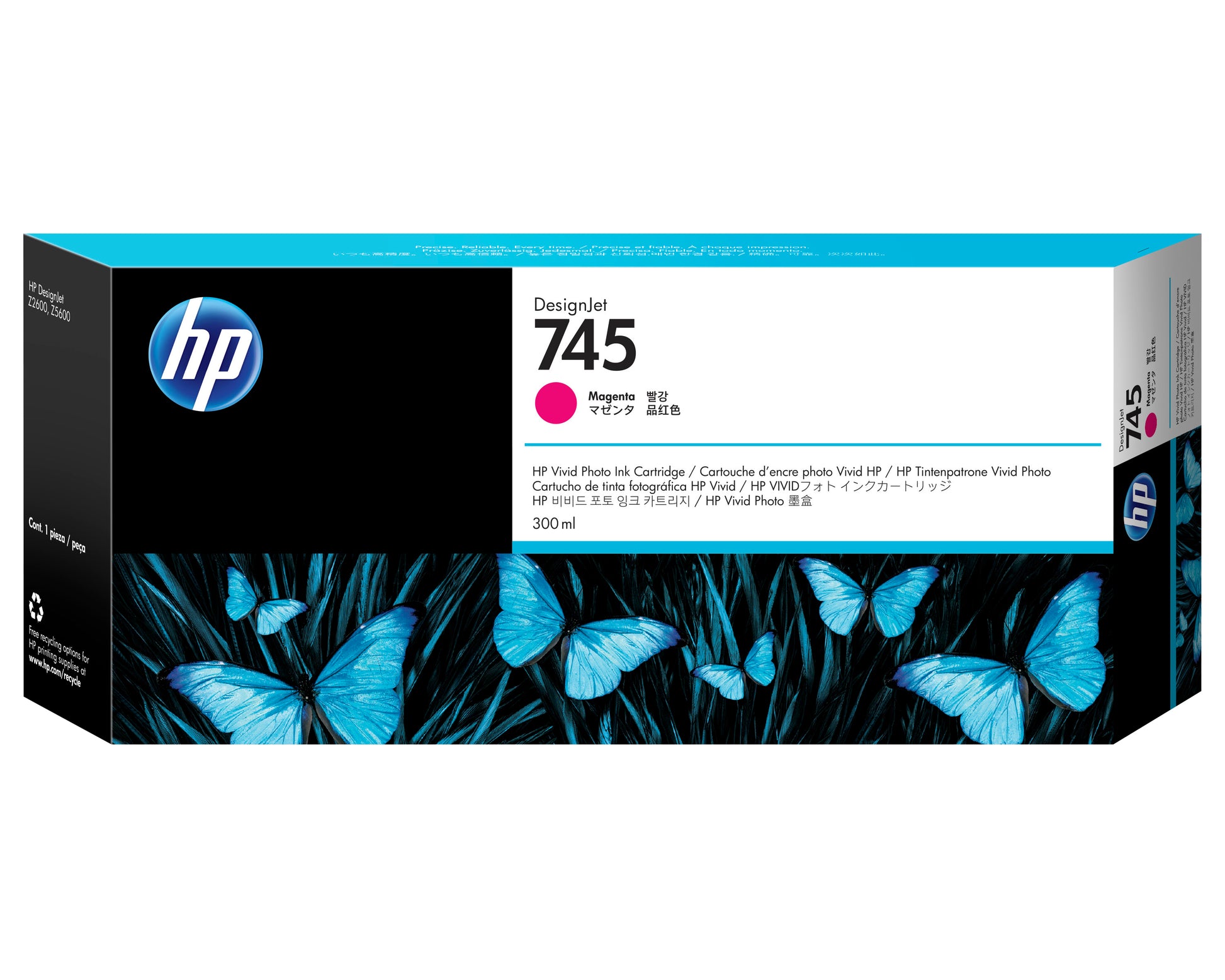 HP Tintenpatrone 745XL, Magenta, 300 ml – für Inkjetdrucker/Multifunktionsgeräte