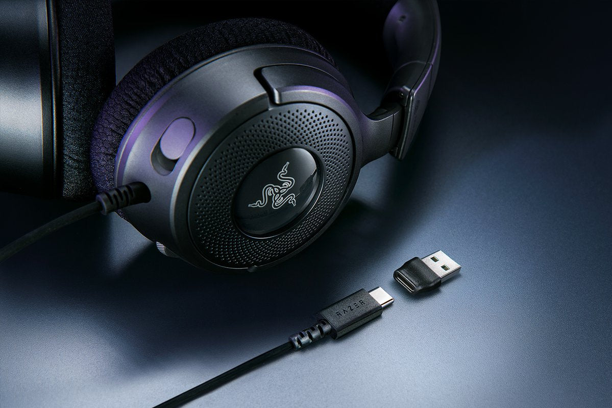 Razer Kraken V4 X – Gaming-Headset Over-Ear – USB-C, 7.1, Stummschaltung – Schwarz – für PC/PS4