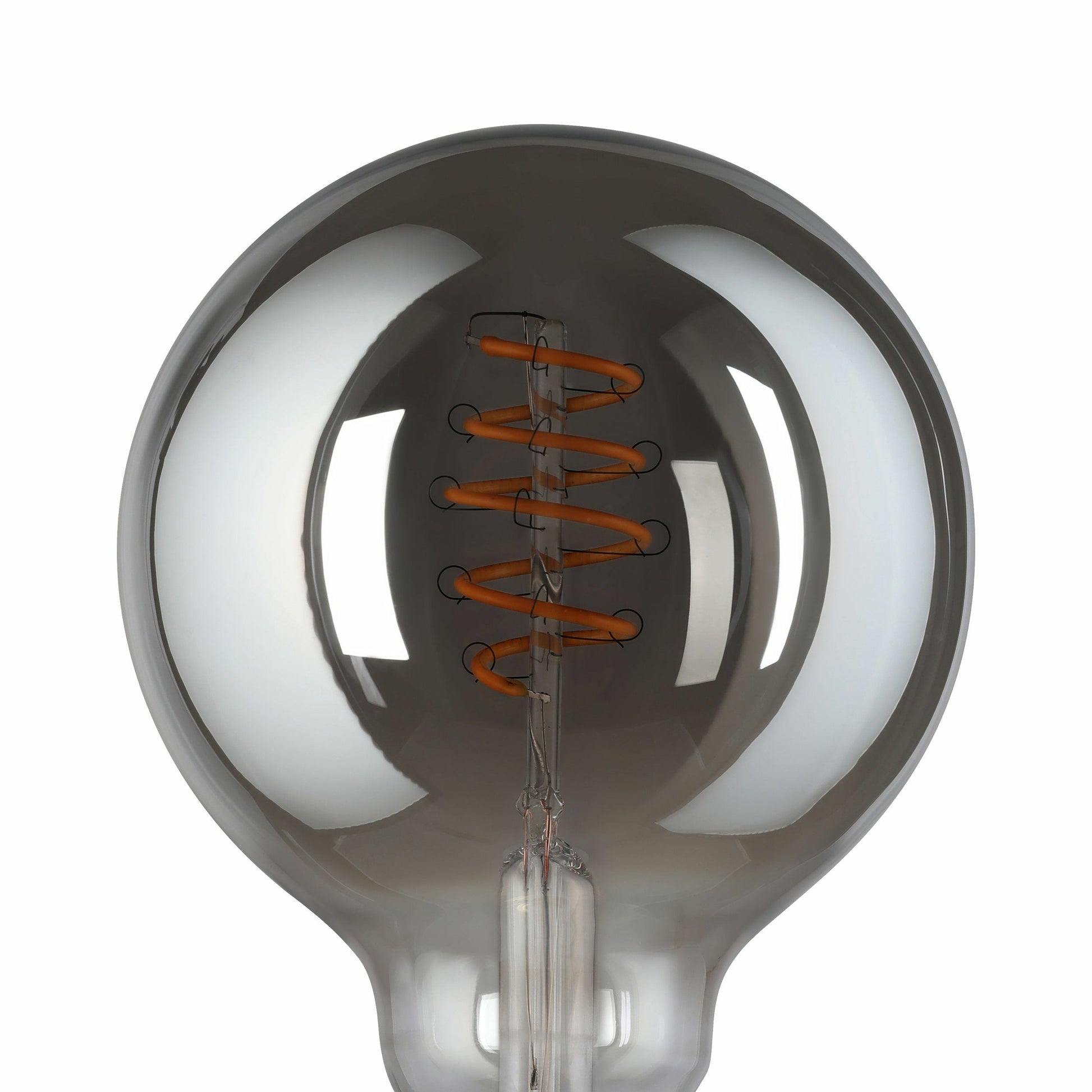 EGLO LED-Leuchtmittel Globe G95 E27 – 4 W dimmbar, 150 lm, 2000 K warmweiss, 360°, smoky