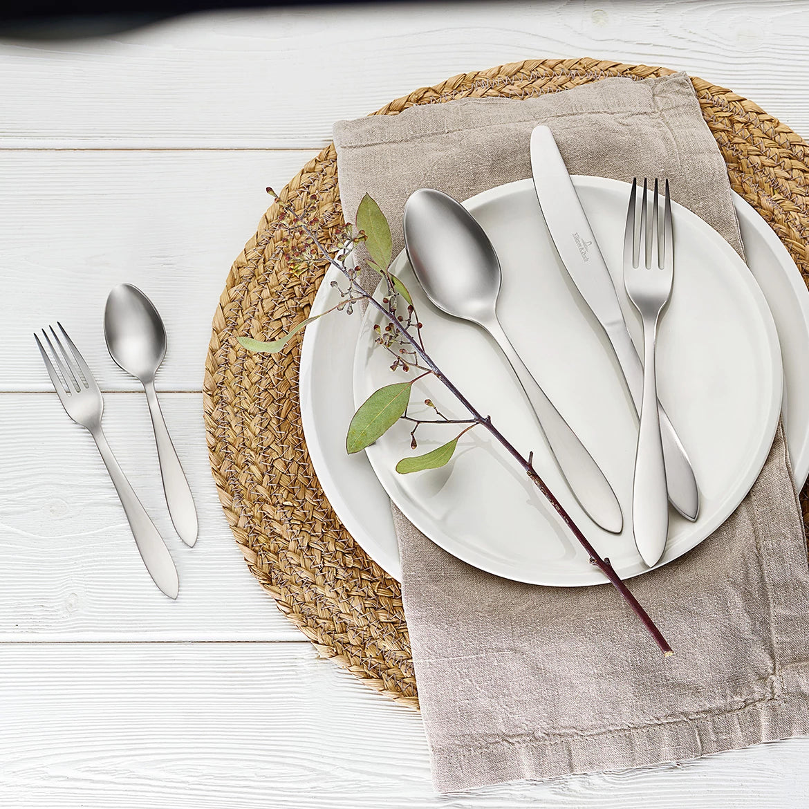 Villeroy & Boch Arthur Tafelbesteck – Edelstahl, Silber, spülmaschinenfest, 30 Stk.