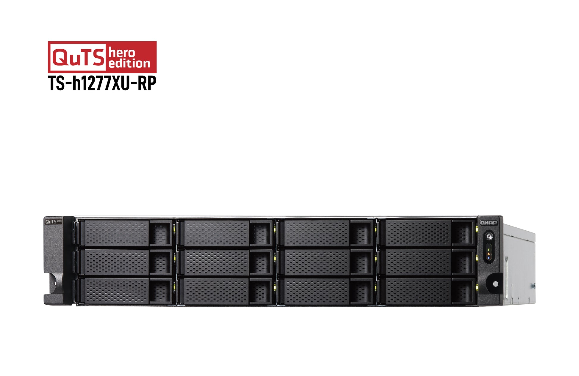 QNAP TS-h1277XU-RP 3700X-32G-RED Speichergerät – 2×1 GbE/4×10 GbE, 12-Bay; 5 Jahre Garantie