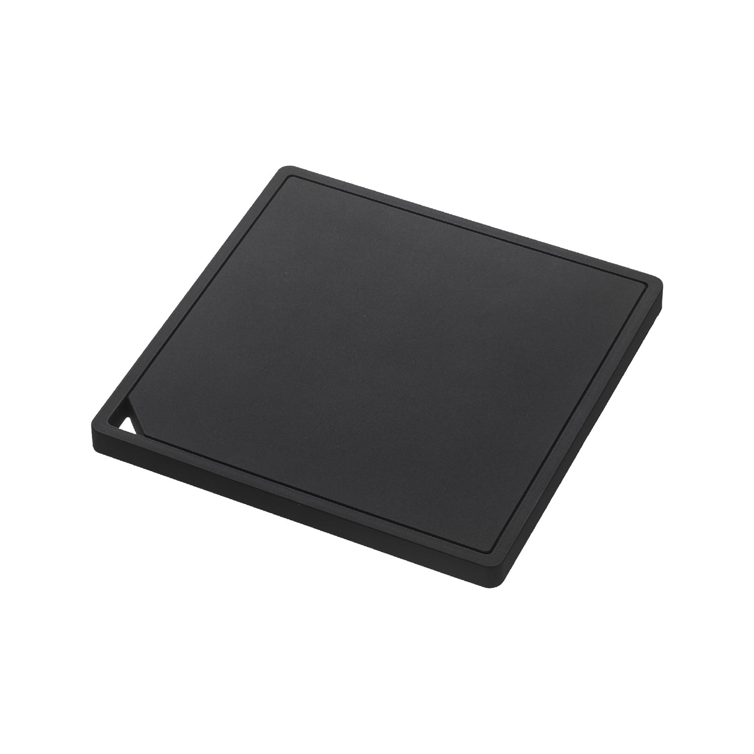 Yamazaki Topfuntersetzer 15 × 15 × 1 cm, Silikon, Schwarz, für Pfanne