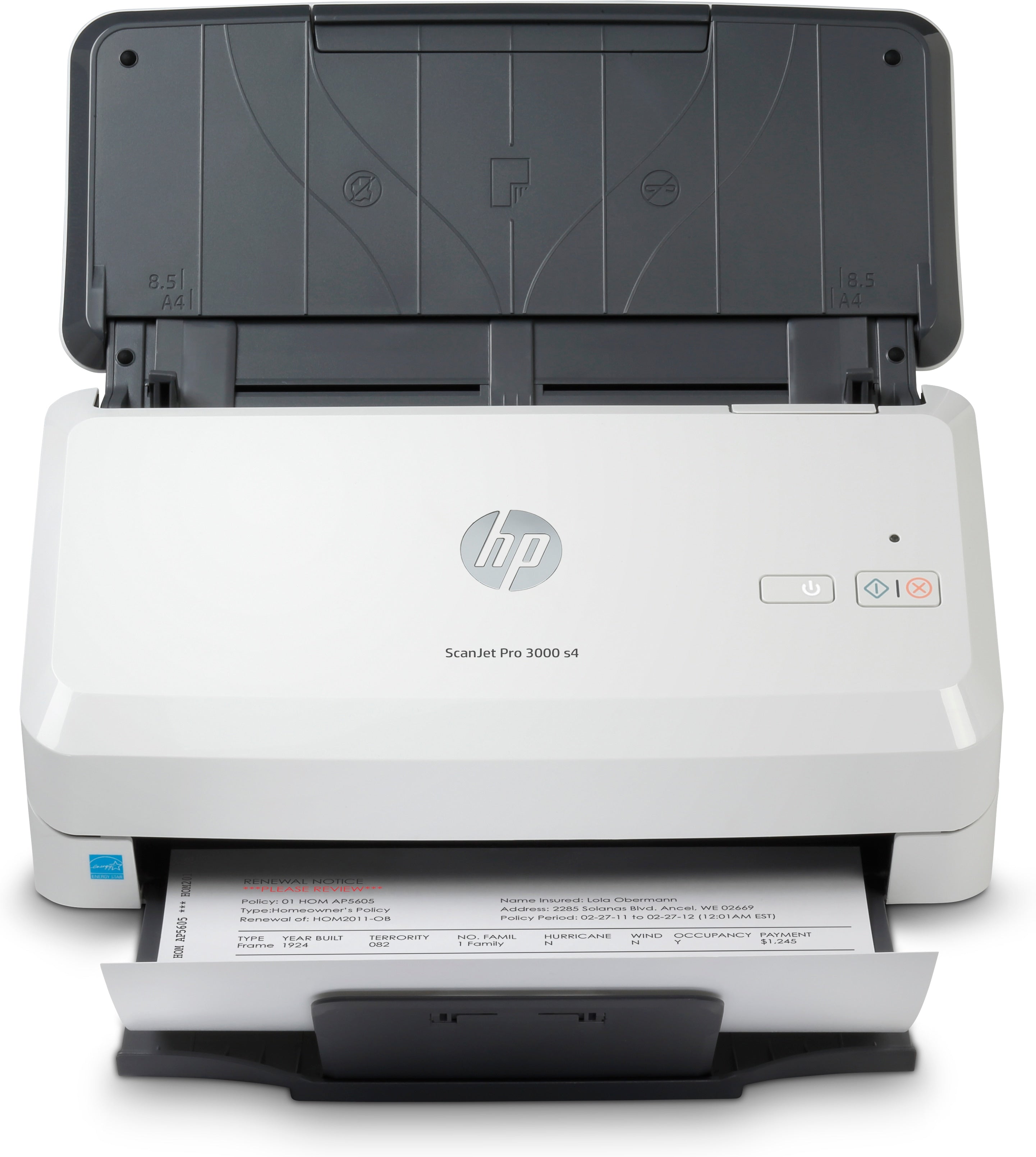 HP Scanjet Pro 3000 S4 – Dokumentenscanner, A4, Duplex, 40 ppm, 600 dpi, ADF 50 Blatt, USB