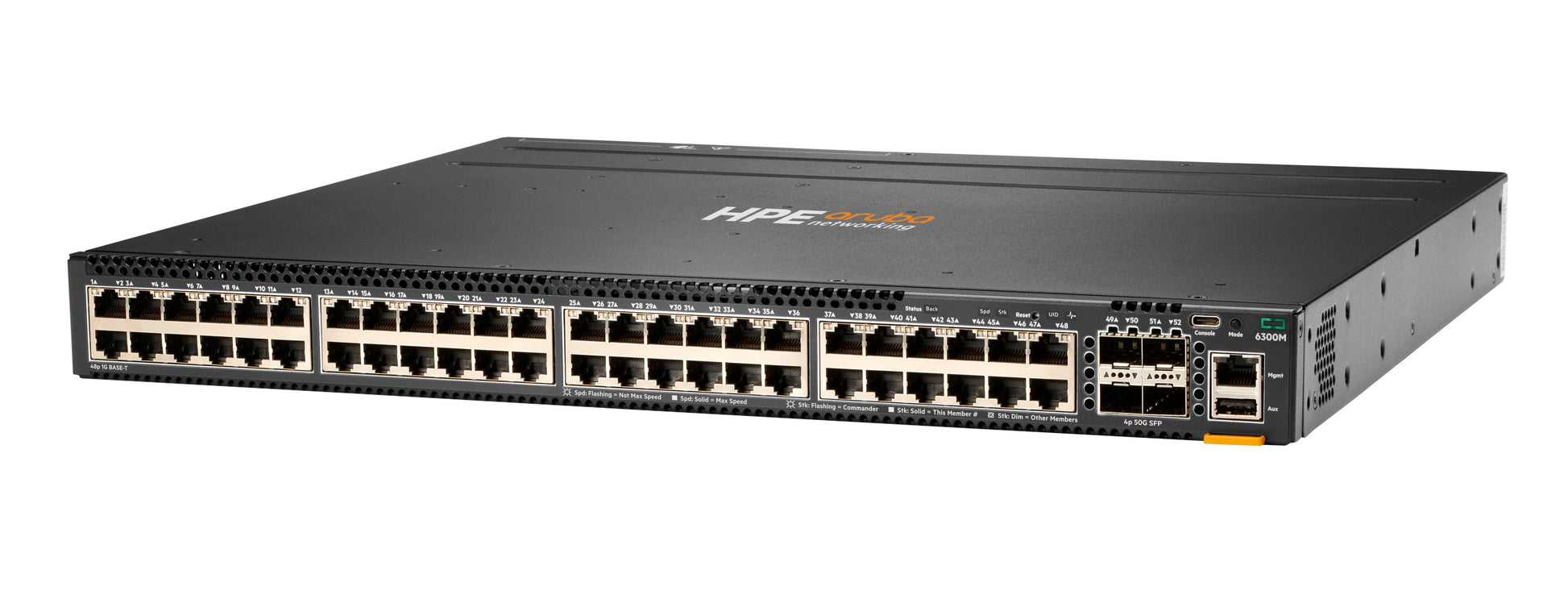 HPE Aruba CX 6300M – Managed Switch – 48×GbE, 4×SFP56, L3, 1U