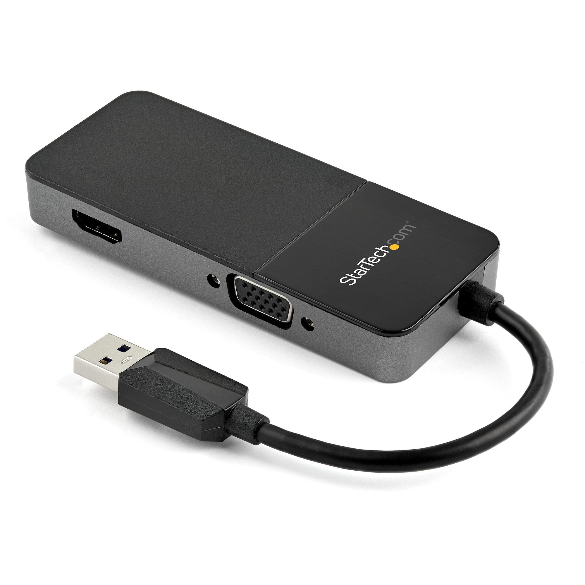 StarTech.com USB-A zu HDMI und VGA Adapter – 4K (3840 × 2160) @ 30 Hz, USB 3.2 Gen 1, HDMI 1.4, 10,9 cm