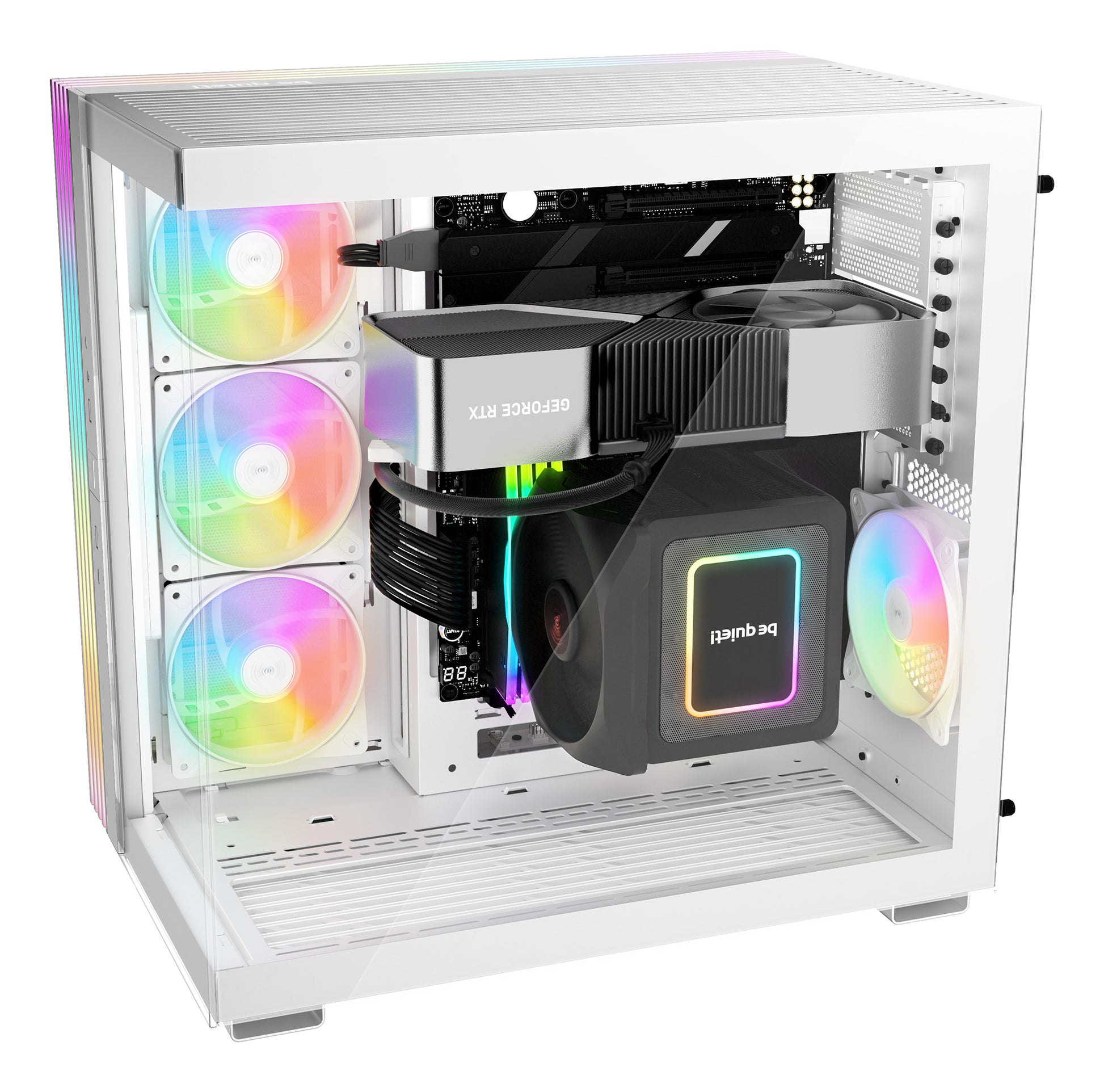 be quiet! be quiet LIGHT BASE 600 LX – Midi-Tower PC-Gehäuse – ATX/mATX/Mini-ITX, Weiss, 455×305×450 mm