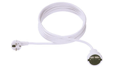 Bachmann Verlängerungskabel – Schuko (Typ E/F)–Schuko (Typ F), 10 m, 3×1,5 mm², weiss