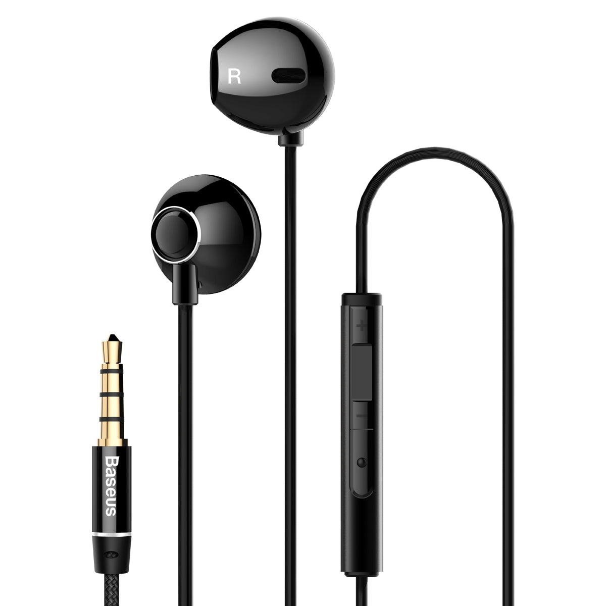 Baseus Encok H06 – In-Ear Headset – 3,5 mm Klinke, 1,2 m Kabel – Schwarz