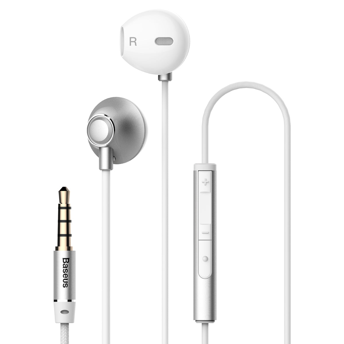 Baseus Encok H06 – In-Ear Headset – 3,5 mm Klinke, mit Mikrofon – Silber