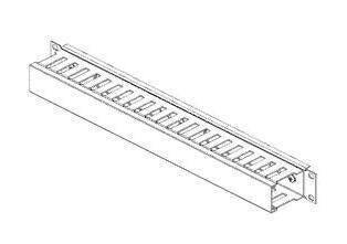 Conteg 19"-Frontplatte – 19"-Kabelführung, 40 × 60 mm, 1 HE, Schwarz
