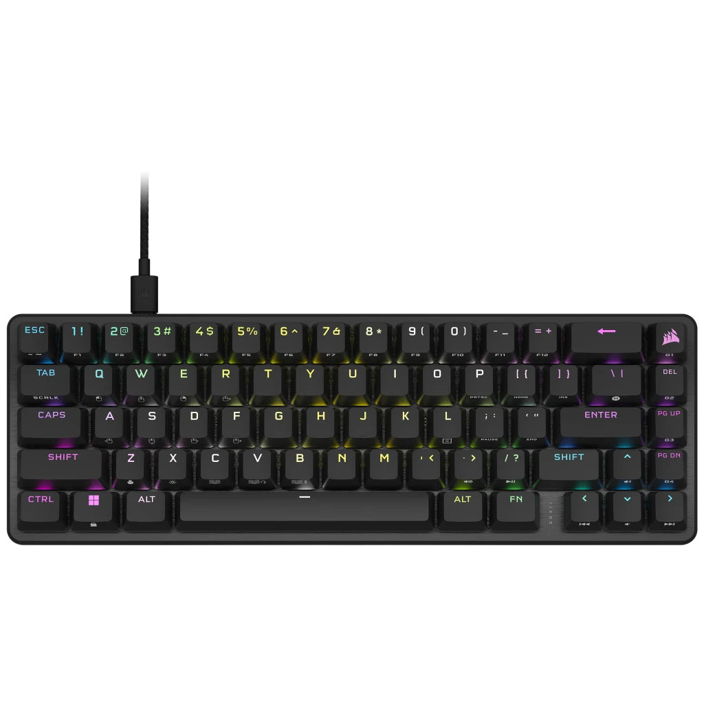 Corsair K65 PRO MINI RGB – Tastatur, 65%, mechanisch (CORSAIR OPX), RGB-Beleuchtung, Schwarz