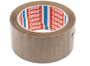 TESA 4120 – Verpackungsklebeband, PVC, Braun, von Hand einreissbar – 50 mm × 66 m – 1 Stück