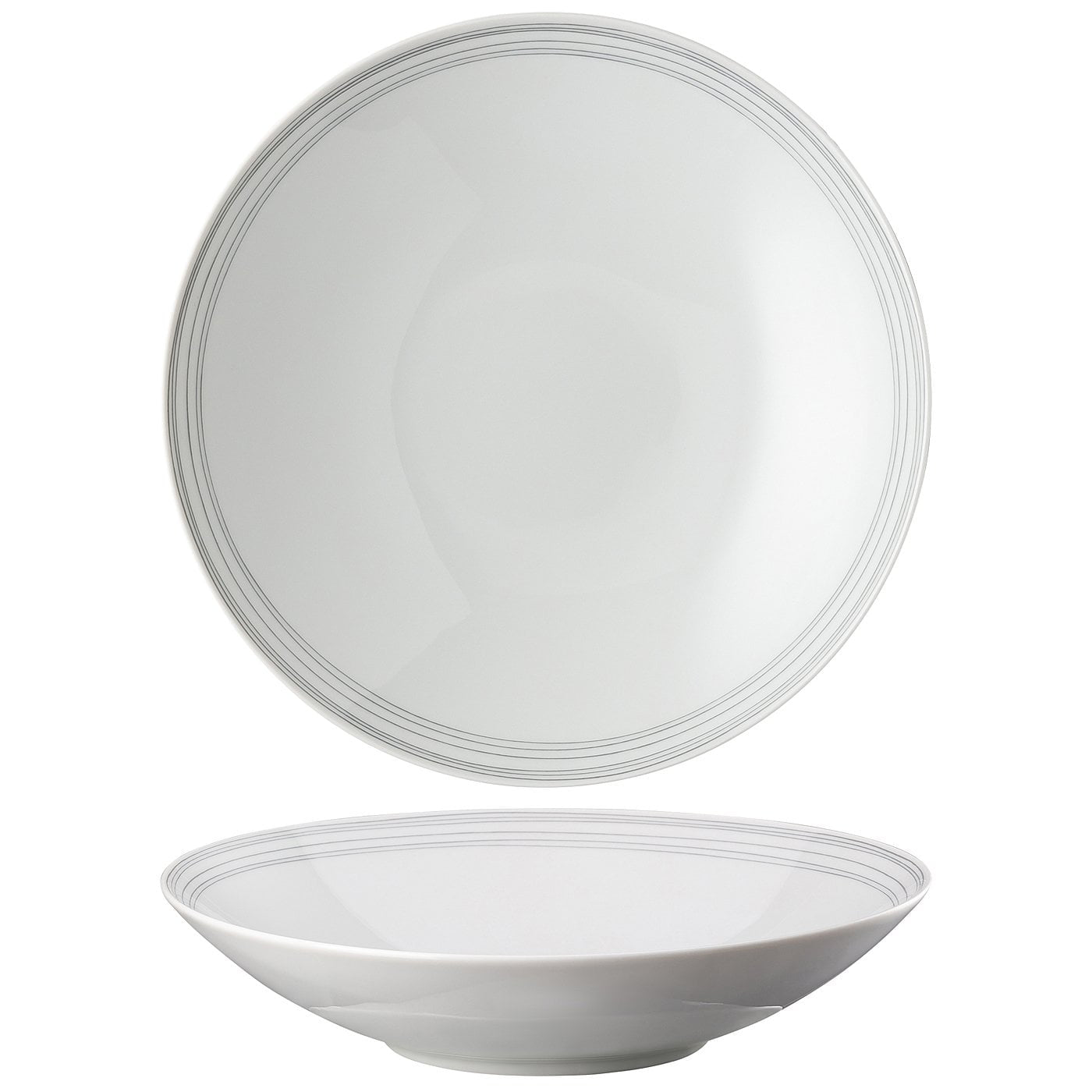 Rosenthal Suppenteller TAC Gropius – Ø 24 cm, Porzellan, Dunkelgrau