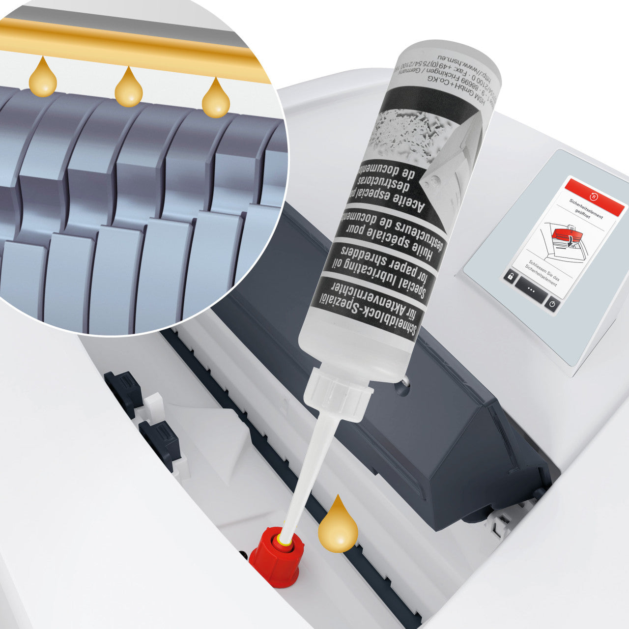 HSM Securio P44i – Aktenvernichter, DIN P-7, Partikelschnitt 1 × 5 mm, 11 Blatt, 205 l