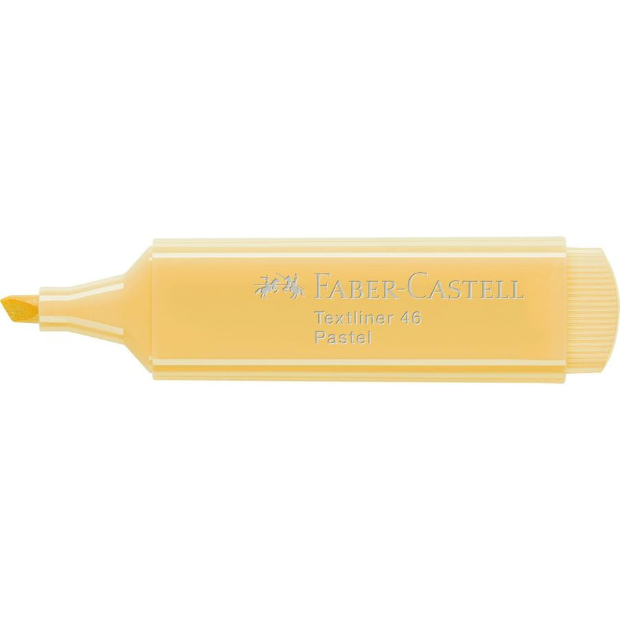 Faber-Castell 46 Pastell Textmarker Vanille – Keilspitze, 1–5 mm, nachfüllbar