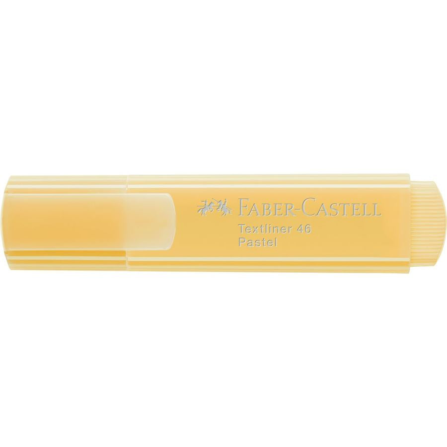 Faber-Castell 46 Pastell Textmarker Vanille – Keilspitze, 1–5 mm, nachfüllbar