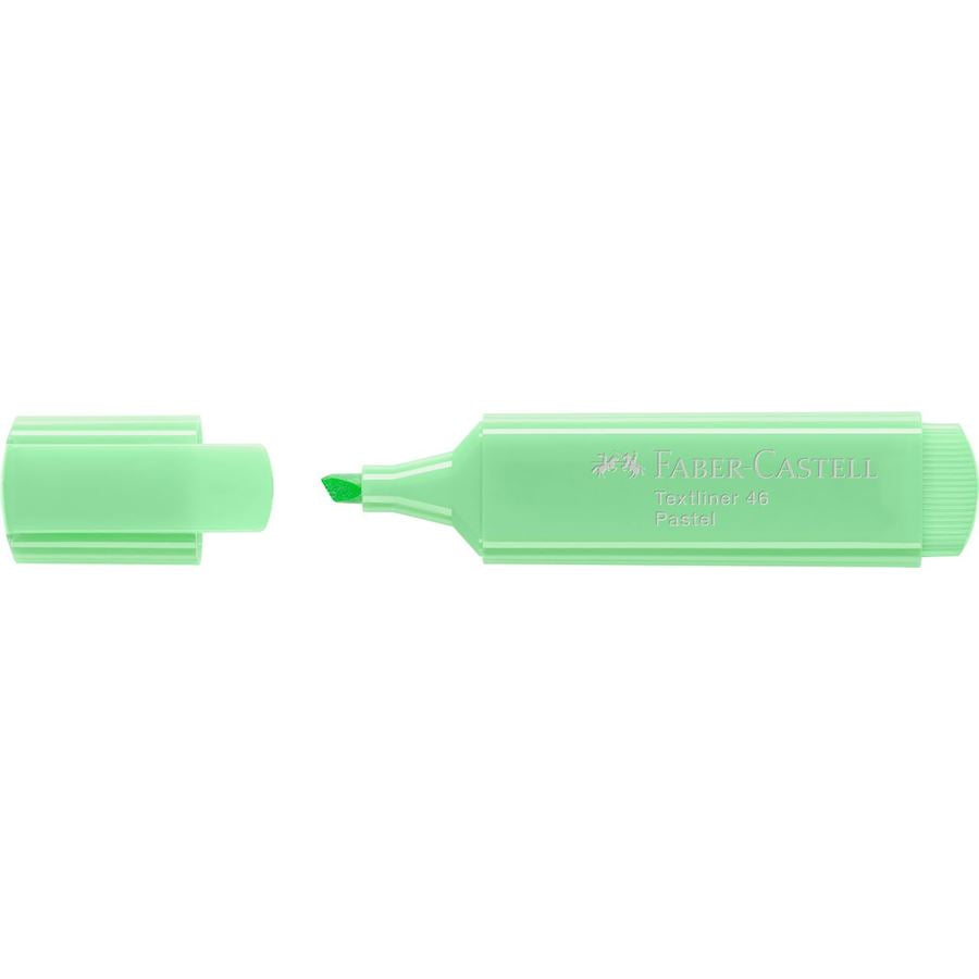 Faber-Castell 46 Pastell Textmarker Lichtgrün – Keilspitze, 1–5 mm, nachfüllbar