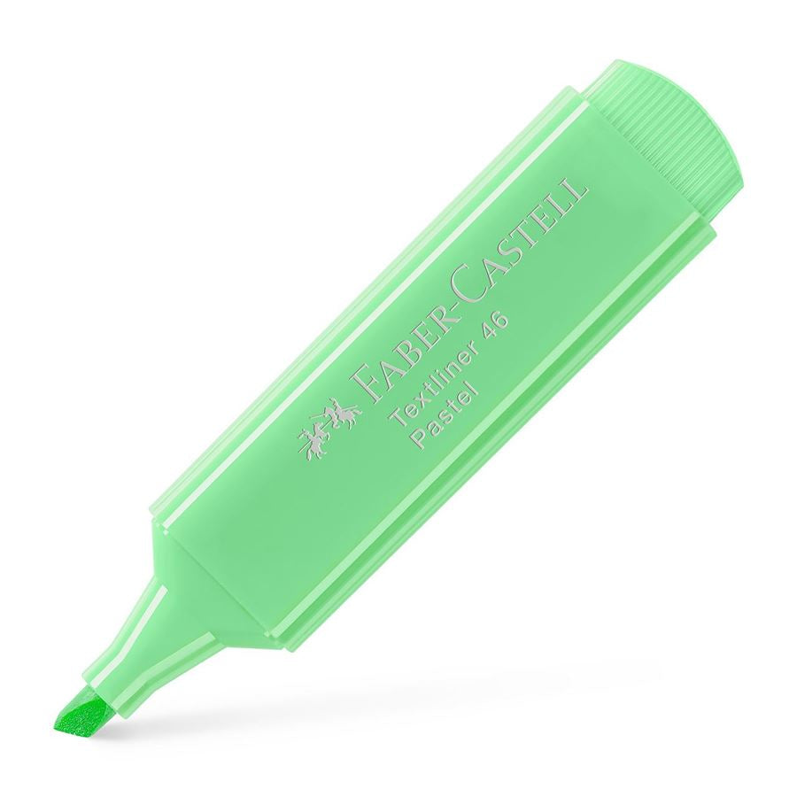 Faber-Castell 46 Pastell Textmarker Lichtgrün – Keilspitze, 1–5 mm, nachfüllbar