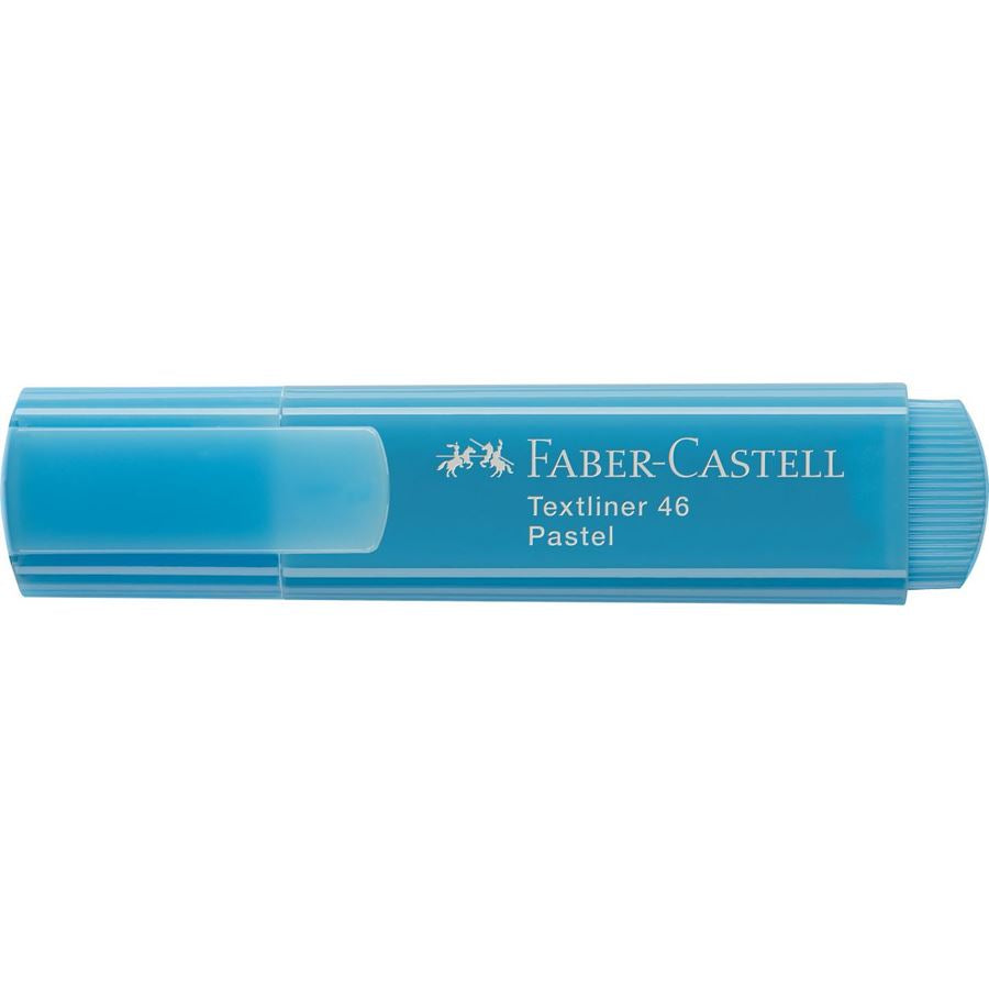 Faber-Castell 46 Pastell Textmarker Lichtblau – Keilspitze, 1–5 mm, nachfüllbar