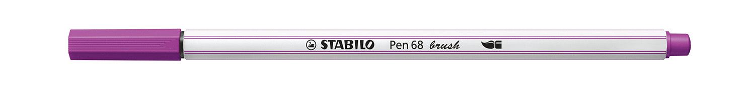 STABILO Pen 68 Brush Filzstift – Pinselspitze, Lila