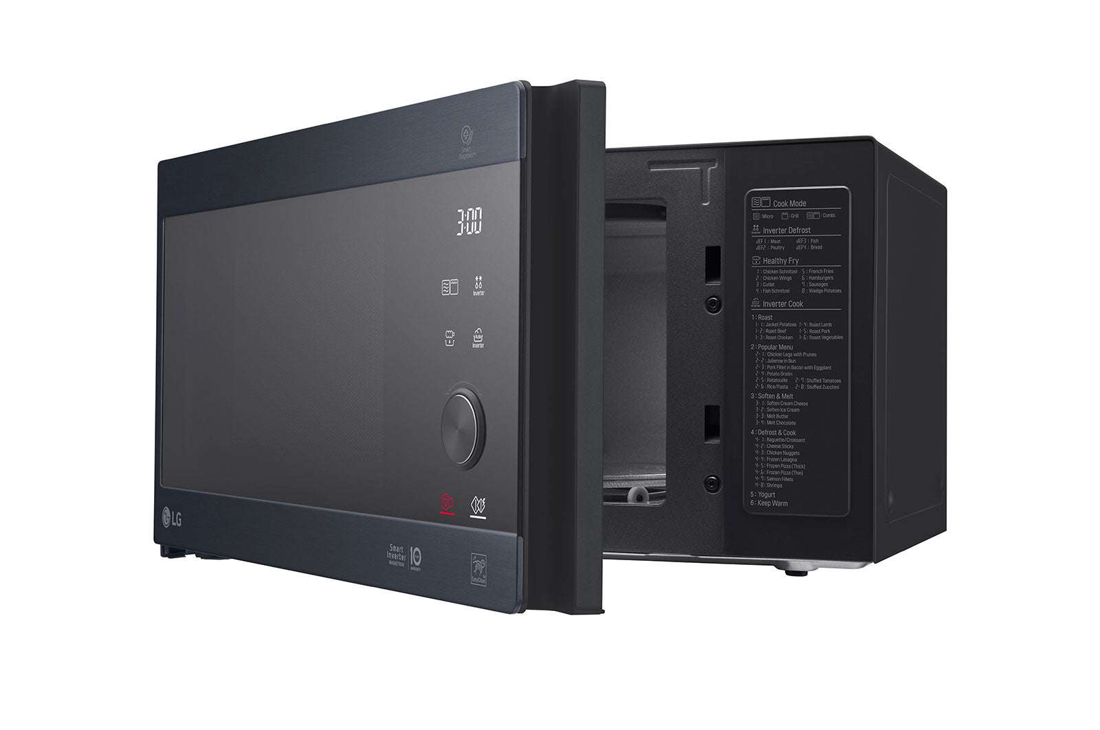 LG Grill-Mikrowelle MH6565CPBW – 25 l, Grill & Inverter, 1000 W – Schwarz