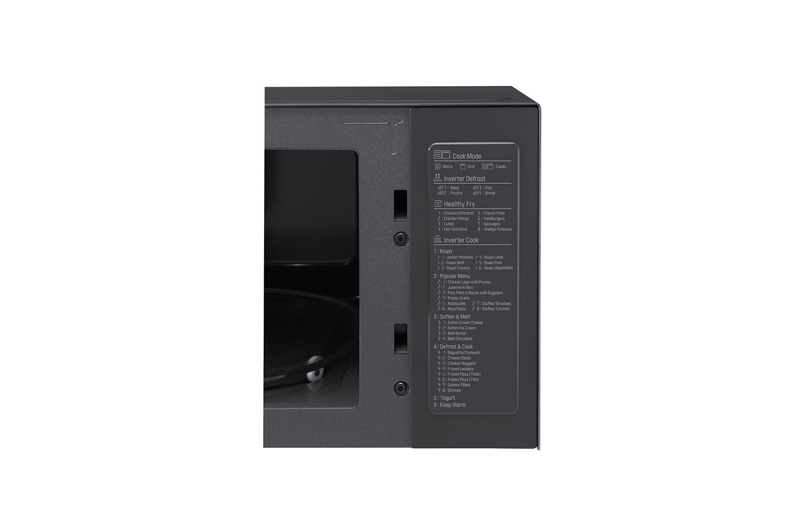 LG Grill-Mikrowelle MH6565CPBW – 25 l, Grill & Inverter, 1000 W – Schwarz