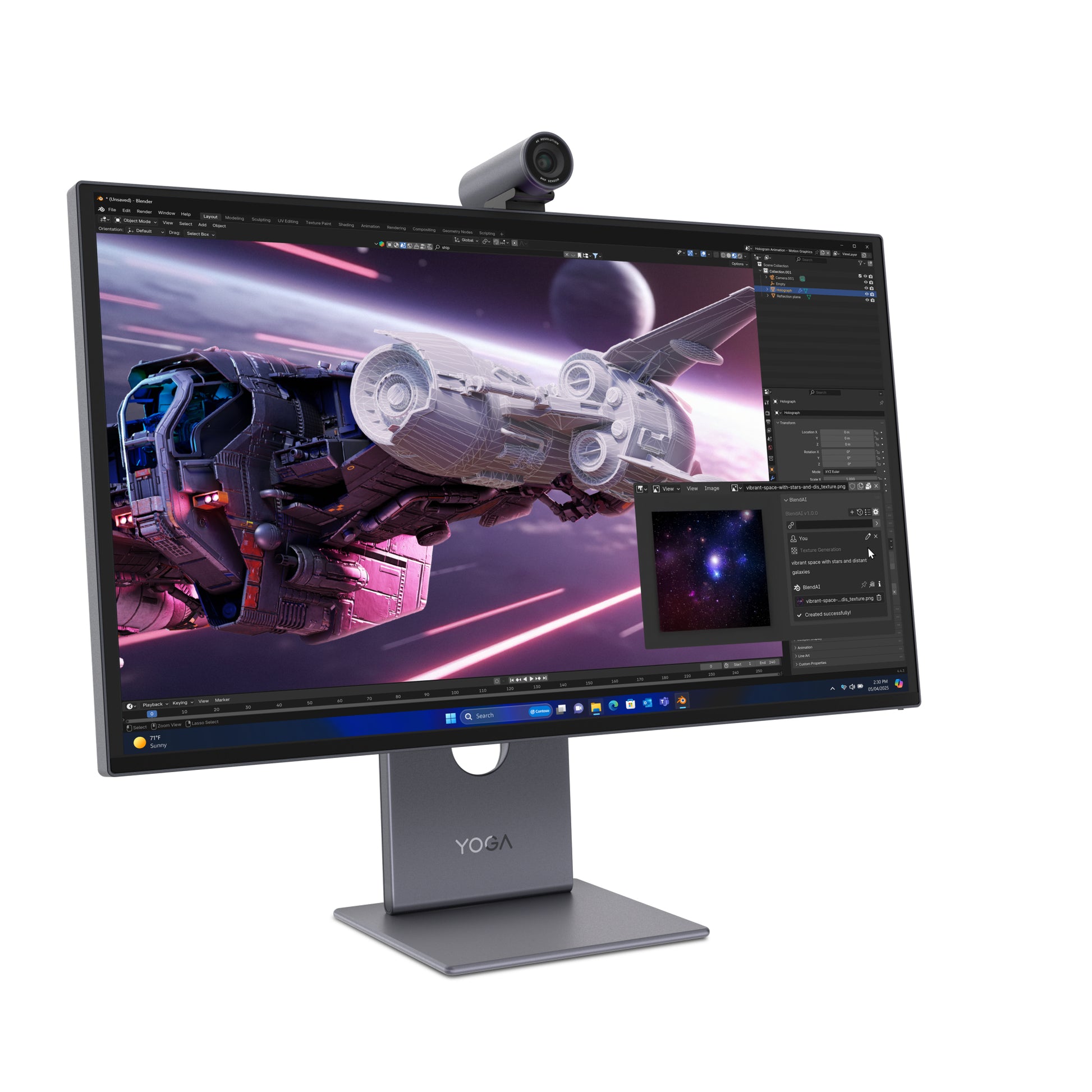 Lenovo Yoga Pro 27UD-10 – 26,5", 3840 × 2160 (4K), OLED, 120 Hz, Webcam, DisplayHDR 400