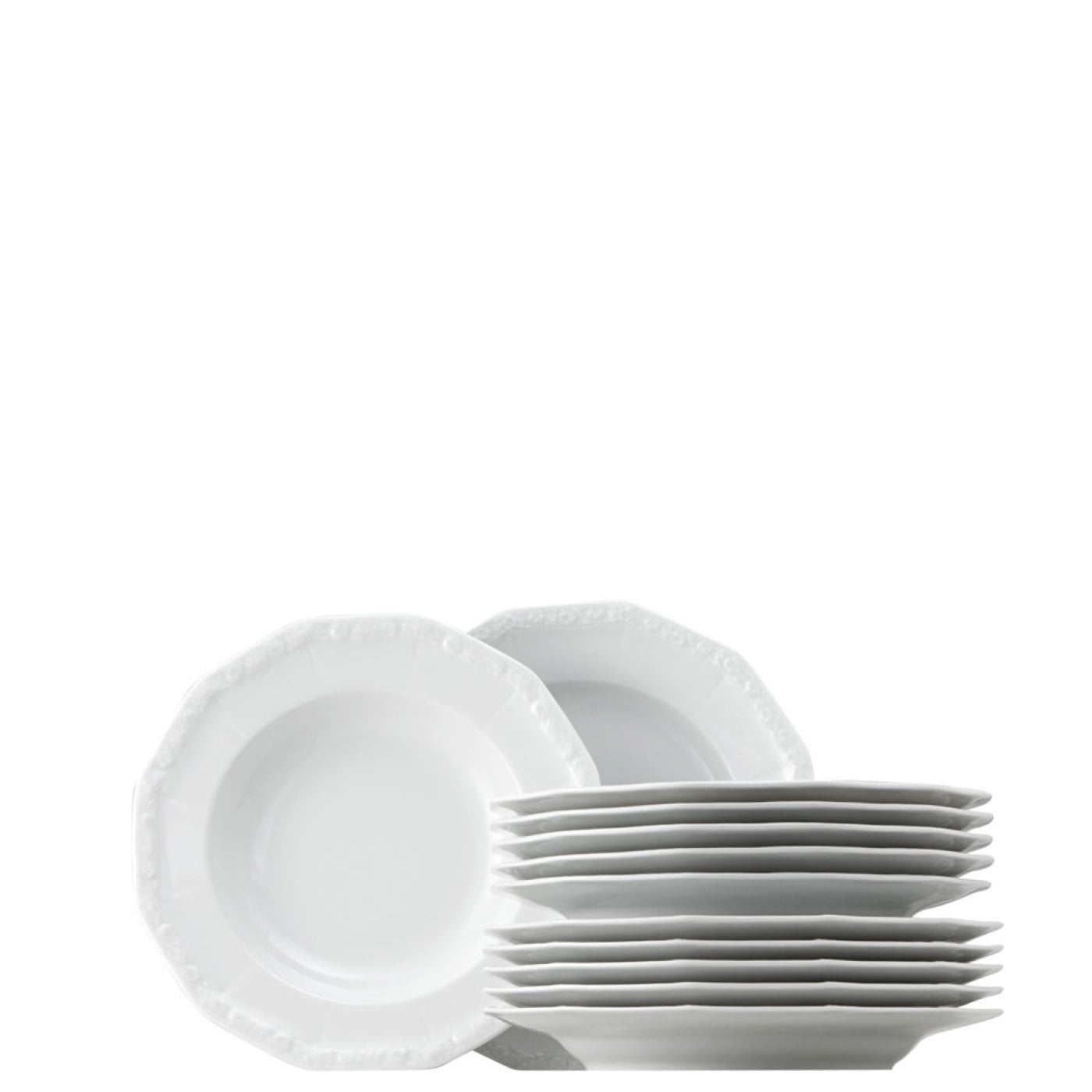 Rosenthal Tafelset Maria – 12-teiliges Set, Porzellan, Weiss