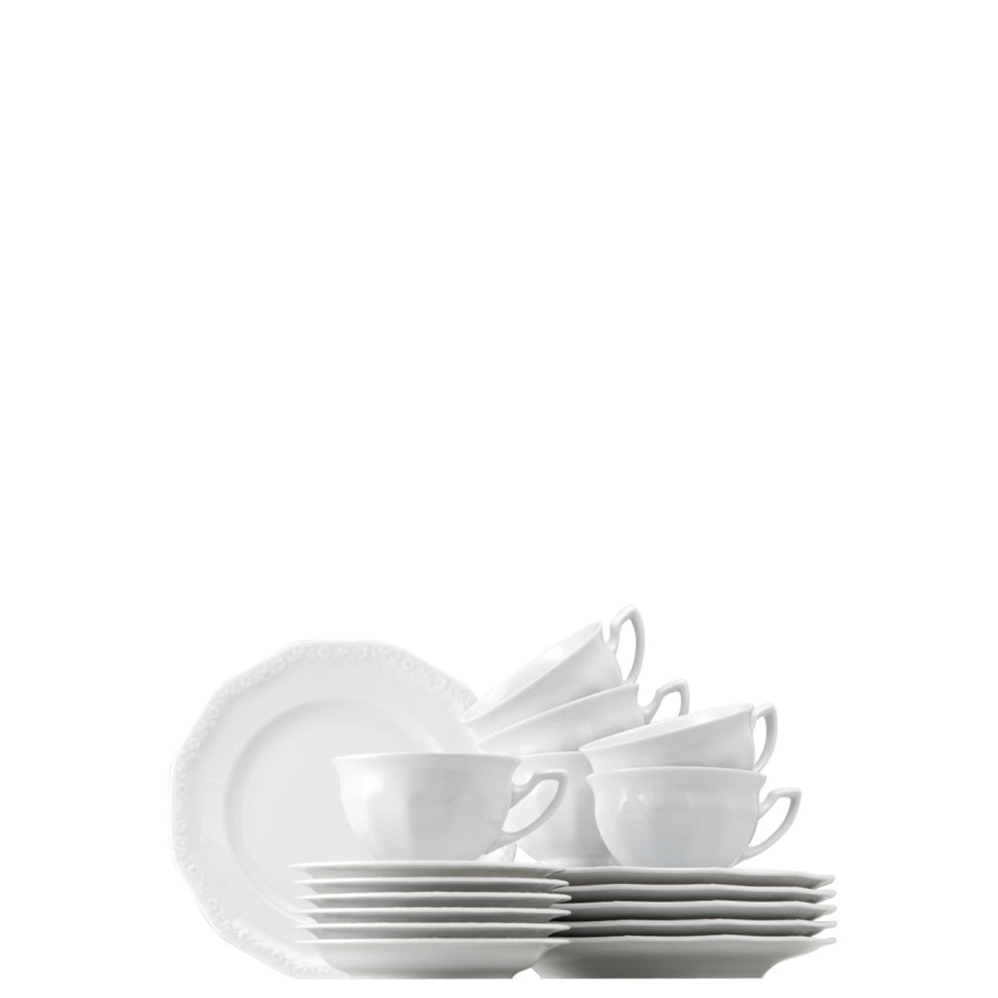 Rosenthal Kaffeeset Maria – 18-teiliges Set, Porzellan, Weiss
