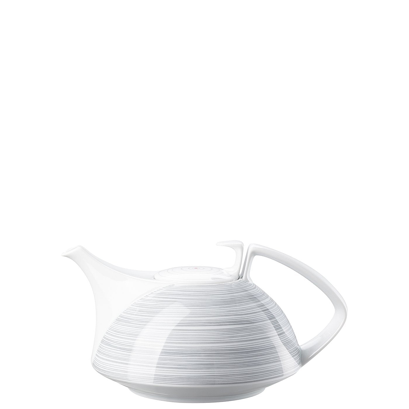 Rosenthal Teekanne TAC Stripes 2.0 – 1,4 l, Porzellan, Dunkelgrau