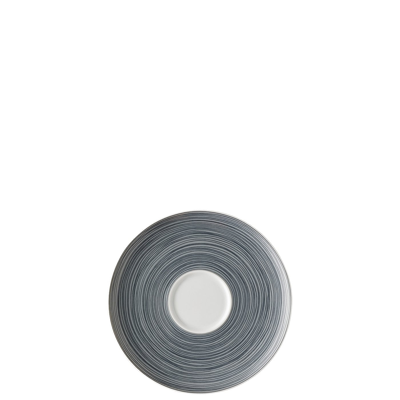 Rosenthal TAC Gropius Untertasse – 6er Set, Ø 16,0 cm, Porzellan, Dunkelgrau