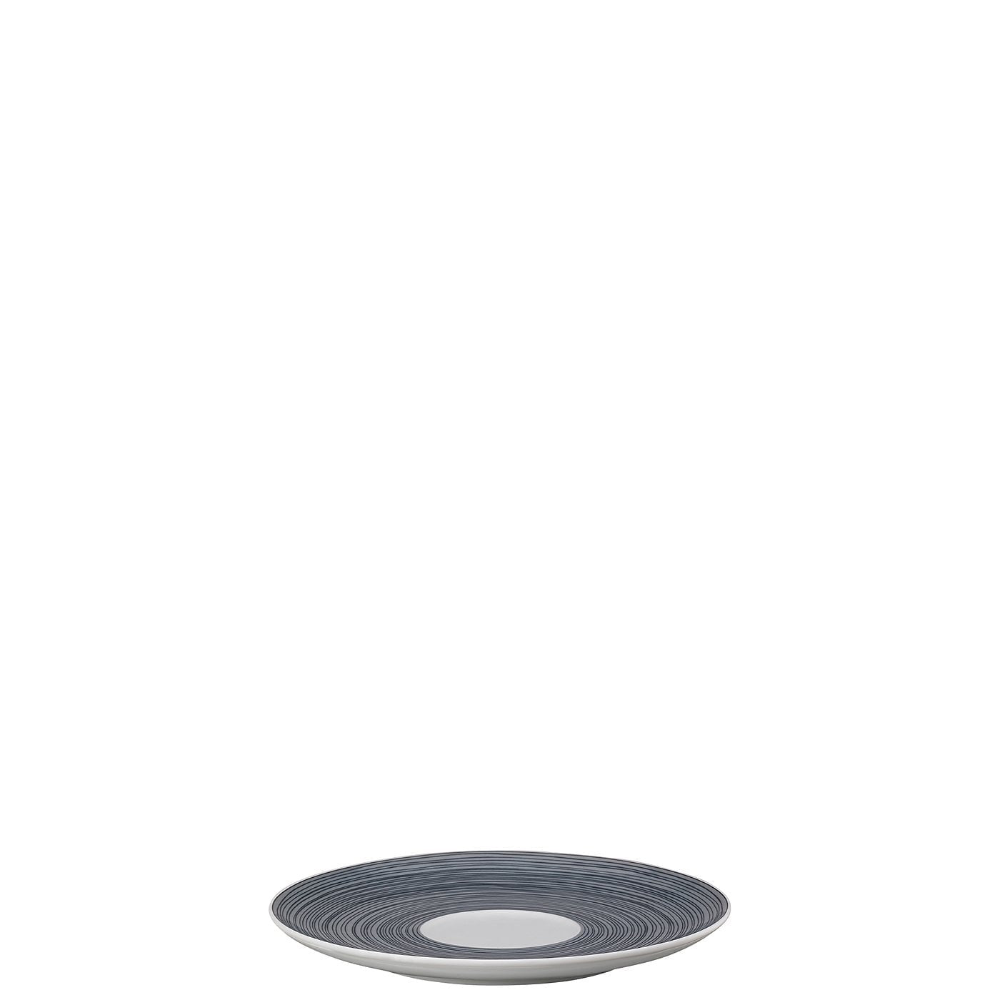Rosenthal TAC Gropius Untertasse – 6er Set, Ø 16,0 cm, Porzellan, Dunkelgrau