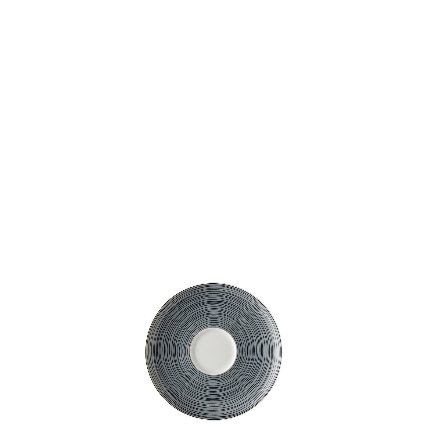Rosenthal TAC Gropius Untertasse – Ø 11,5 cm, Porzellan, Dunkelgrau, für Espresso