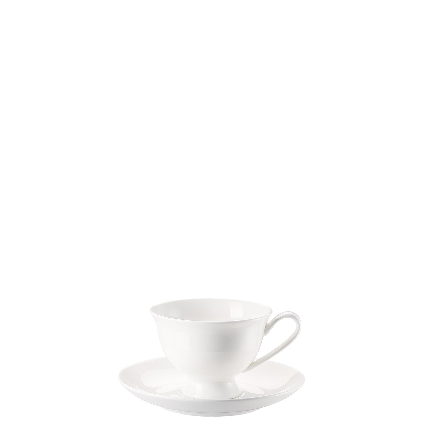 Rosenthal Jade Untertasse – 6er Set, Knochenporzellan, Weiss