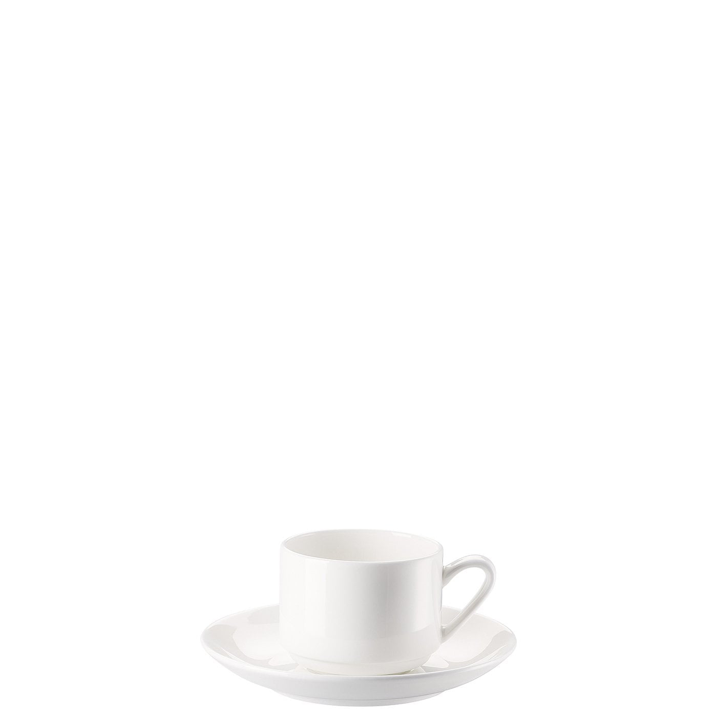 Rosenthal Jade Untertasse – 6er Set, Knochenporzellan, Weiss